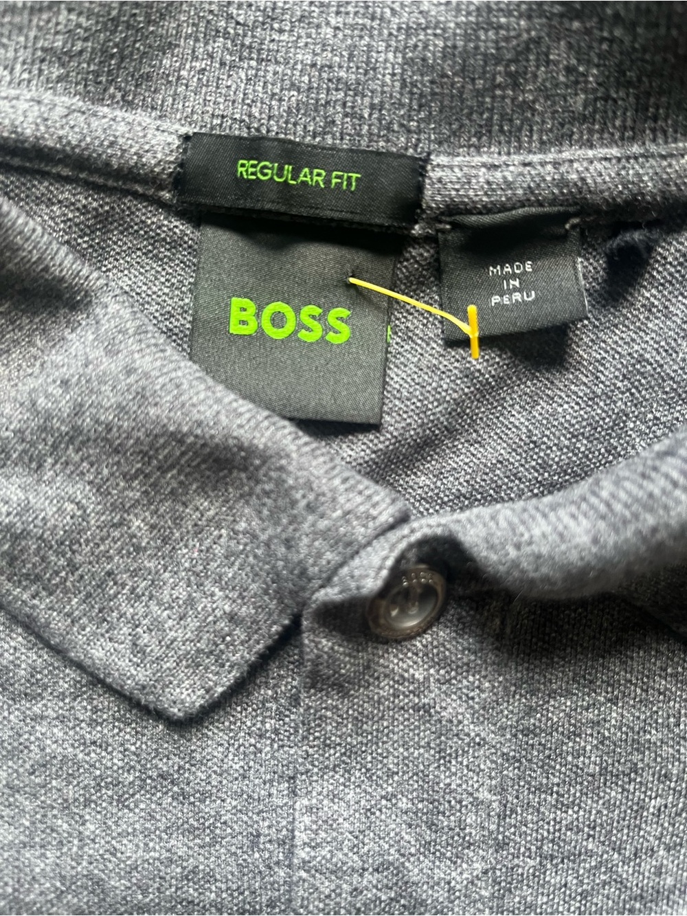 Boss Men's Gray Polo Shirt - Heathered Short Sleeve - Picture 3 of 5